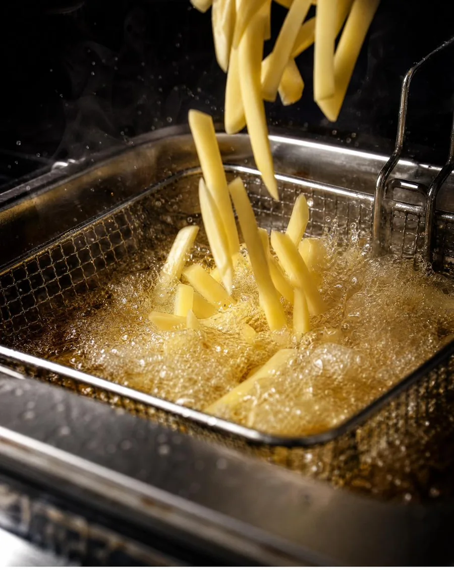 Primera fritura a 150 grados